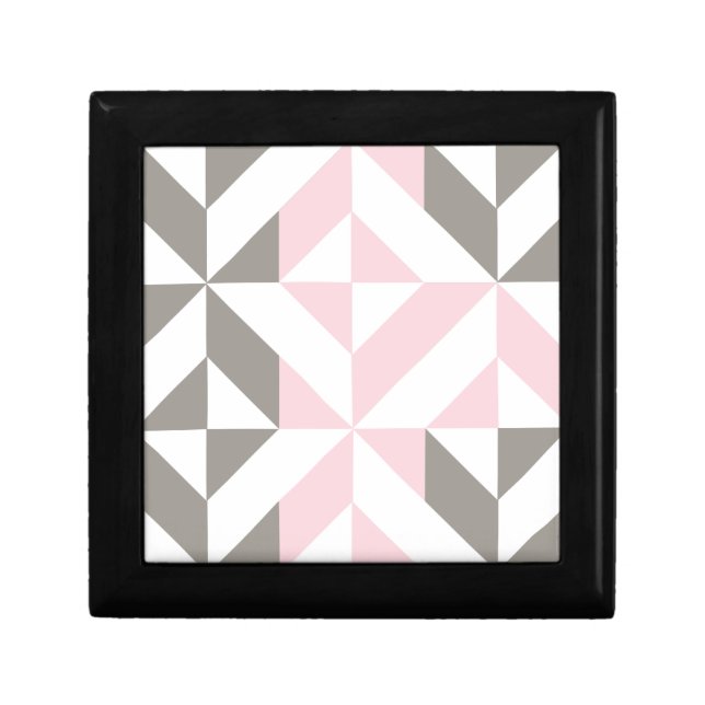 Pink and Silver Geometric ZigZag Gift Box (Front)