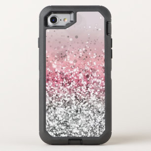 Pink and Silver Glitter OtterBox Defender iPhone SE/8/7 Case