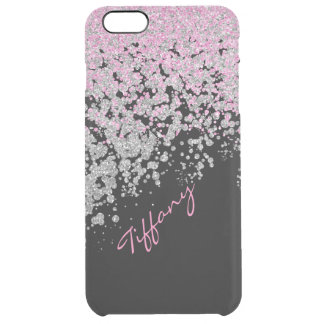 Pink and Silver Glittery iPhone 6 Plus Case