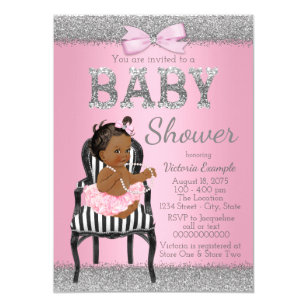 Silver Black Girl Baby Shower Gifts On Zazzle