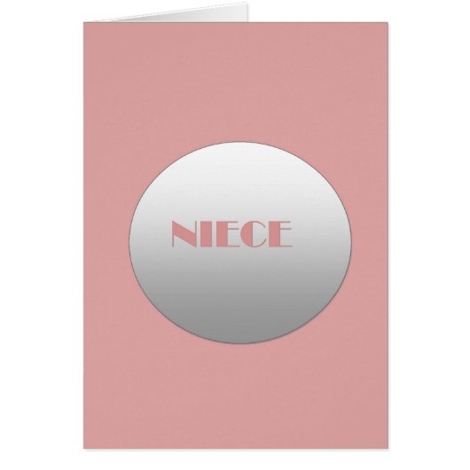 Pink And Silver Niece Cards (Front)