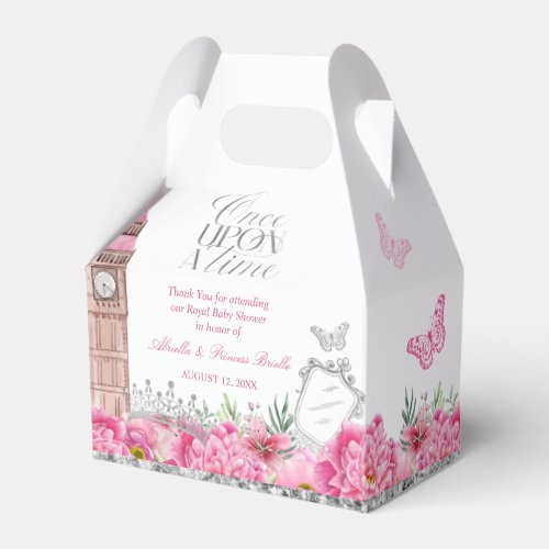 Pink and Silver Once Upon a Time Princess Favor Boxes