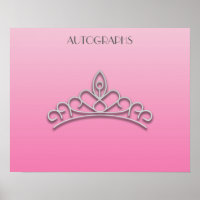 Pink and Silver Pageant Tiara Autograph Poster