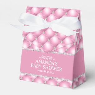 Pink and Silver Tufted Glamour Favor Box