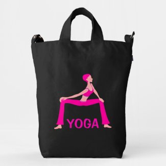 Pink And Skin Tones Yoga Pose Silhouette