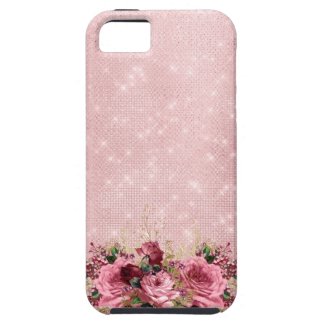 Pink and Sparkles Roses iPhone Case