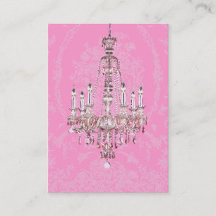 Pink and Sparkling Chandelier Business Card