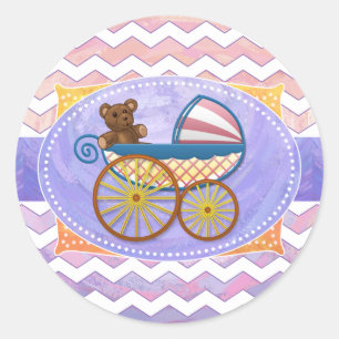 Pink and Stinky Baby Stuff Classic Round Sticker