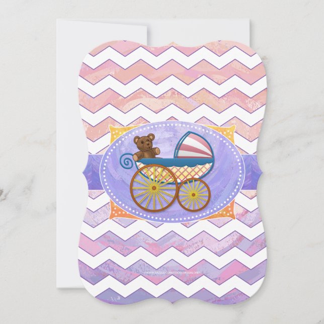 Pink and Stinky Baby Stuff Invitation (Front)