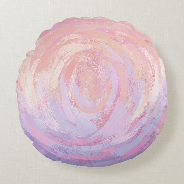 Pink and Stinky Round Pillow (Front)