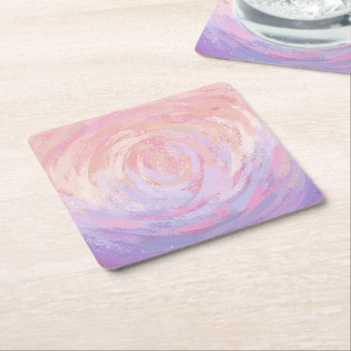 Pink and Stinky Square Paper Coaster