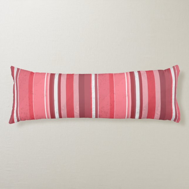Pink and Stinky Stripes Body Pillow (Front)