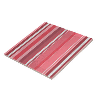 Pink and Stinky Stripes Ceramic Tile