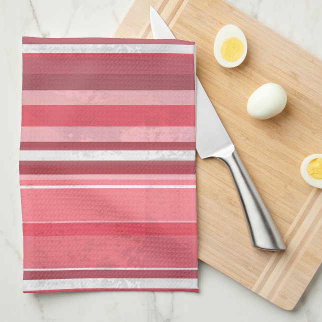 Pink and Stinky Stripes Kitchen Towel (Quarter Fold)