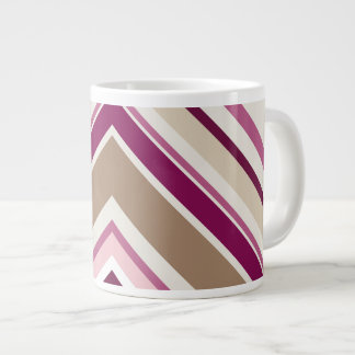 Pink and Tan Giant Coffee Mug