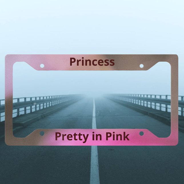 Pink and Taupe Abstract Camouflage Customizable License Plate Frame (Creator Uploaded)