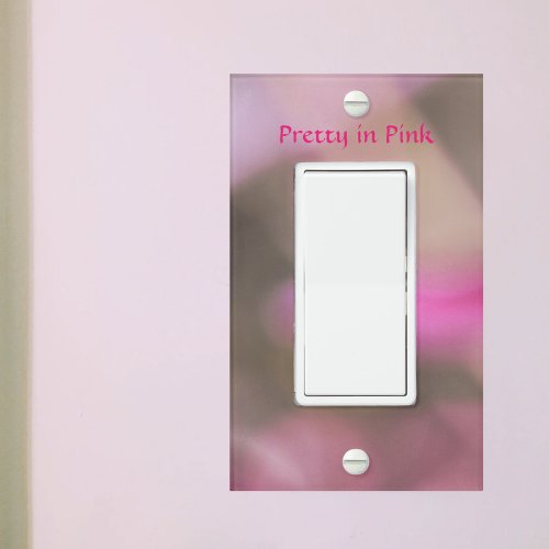 Pink and Taupe Abstract Customizable Light Switch Cover