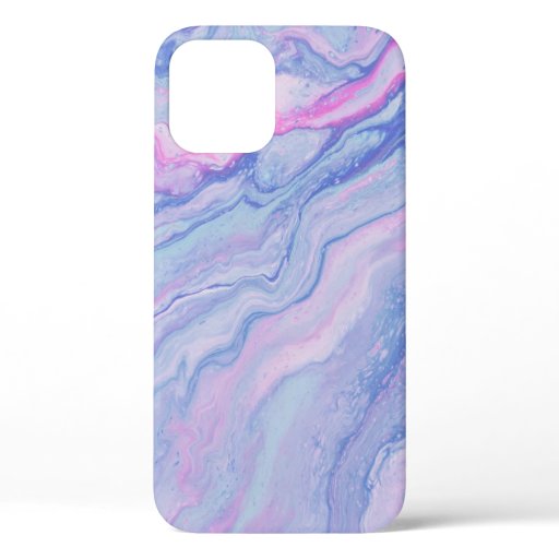 PINK AND TEAL ABSTRACT PAINTING iPhone 12 CASE