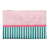 Pink and Teal Damask Stripe Bag (Back)