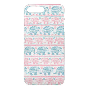 Pink And Teal Ethnic Elephant Pattern iPhone 8 Plus/7 Plus Case