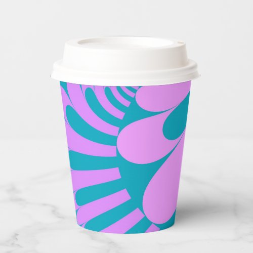 Pink and Teal Loop Paper Cups
