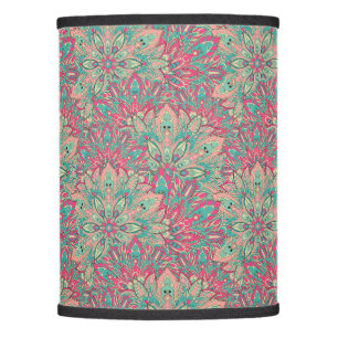 Pink and Teal mandala pattern. Lamp Shade