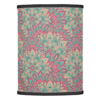 Pink and Teal mandala pattern. Lamp Shade