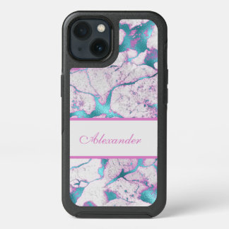 Pink and Teal Marble Style iPhone Otterbox Case