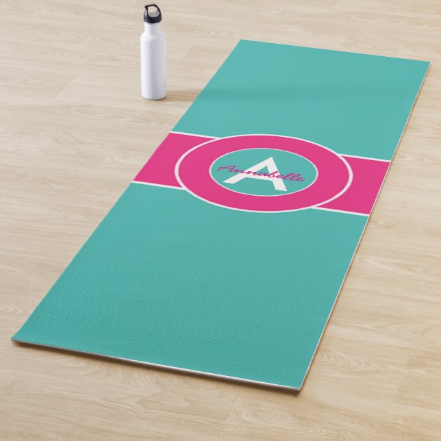 Pink and Teal Yoga Mat (In Situ)