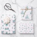 Pink and Turquoise Christmas Collection  Wrapping Paper Sheets<br><div class="desc">Pink and Turquoise Christmas collection. This design is also available as gift bags and gift tags.</div>