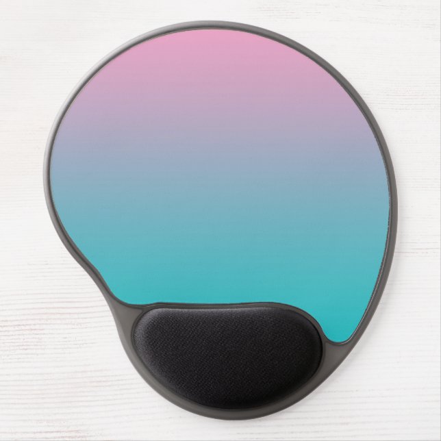 “Pink And Turquoise Ombre” Gel Mouse Pad (Front)