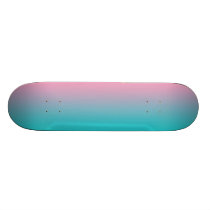 Pink And Turquoise Ombre Skateboard Pink And Turquoise Ombre Skateboard