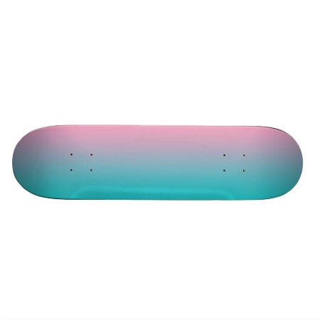 Pink And Turquoise Ombre Skateboard