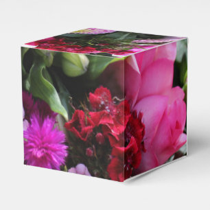Pink and Violet Bouquet Photo Favor Boxes