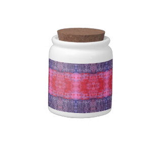 Pink and violet candy jar