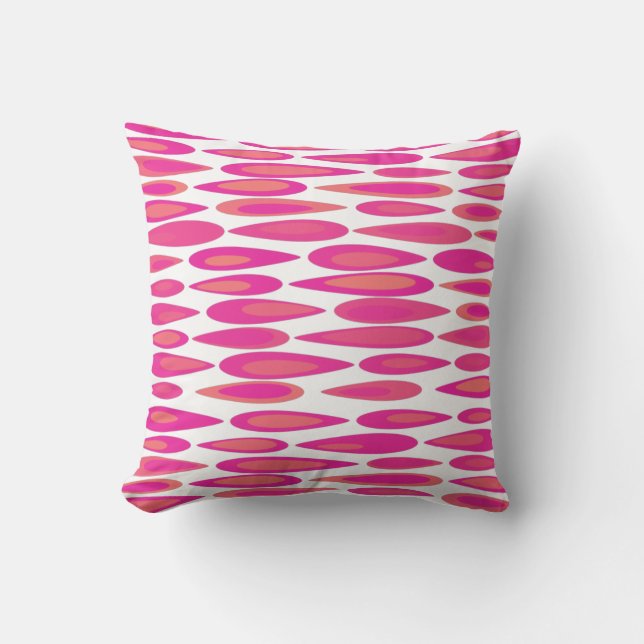 Pink and Violet Eyes Texture Throw Pillow (Front)