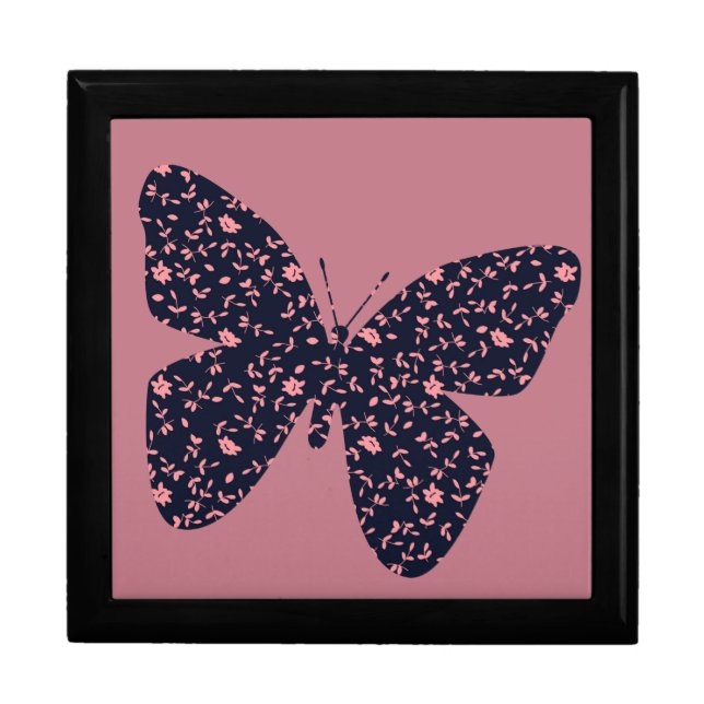 Pink and Violet Floral Butterfly Gift Box (Front)