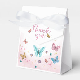 Pink and Whimsical Butterfly Baby Shower Favor Boxes
