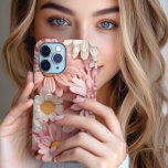 Pink and white 3D daisy flower Case-Mate iPhone 14 Case<br><div class="desc">Pink and white 3D daisy flower iPhone 14 Case</div>