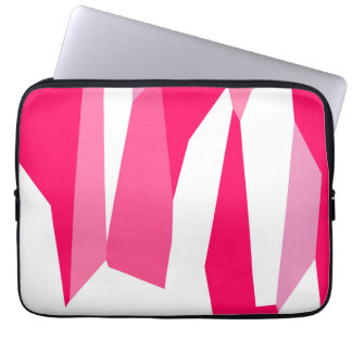pink and white abstract laptop sleeve