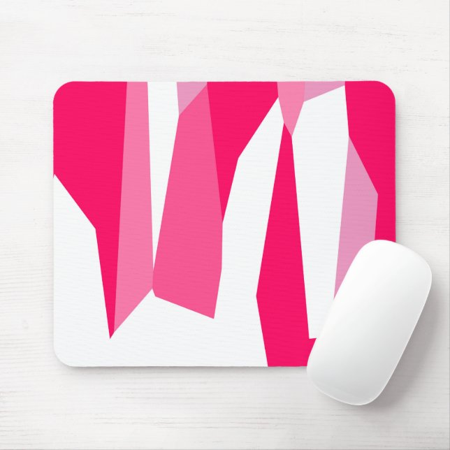 pink and white abstract  mouse pad (With Mouse)