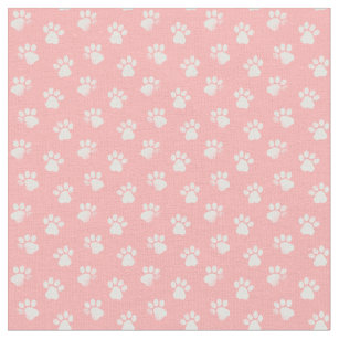 Pink Paw Prints Fabric | Zazzle Pink Paw Prints Fabric | Zazzle