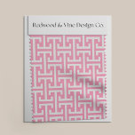 Pink and White // Any Color Preppy Greek Pattern Fabric