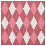 Pink and White Argyle Pattern Fabric