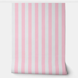 Pink and white awning stripe  wallpaper 