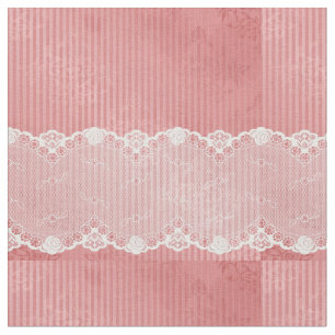 Pink and white background with black lace fabric