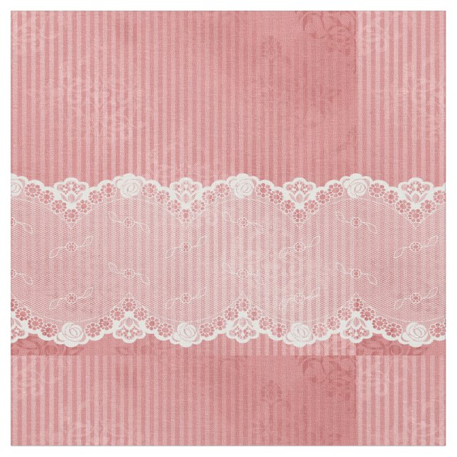 Pink and white background with black lace fabric (Close Up)
