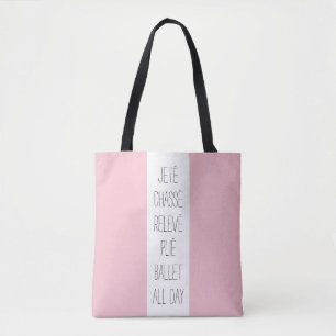 Pink and White Ballet All Day Tote Bag