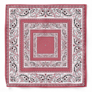 Pink and White Bandanarama Bandana