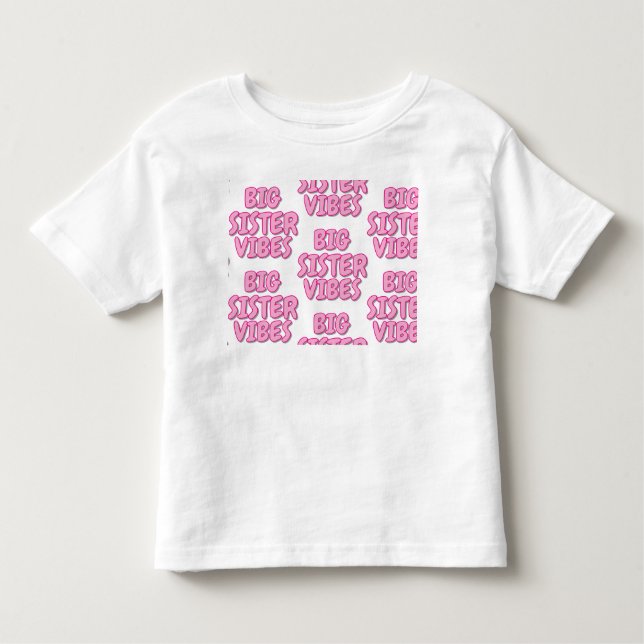 Pink and White Big Sister T-Shirt (Front)